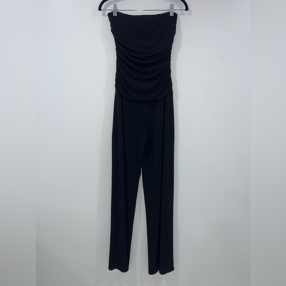 Ruby Rox Black Ruched Jumpsuit - Picture 2 of 4